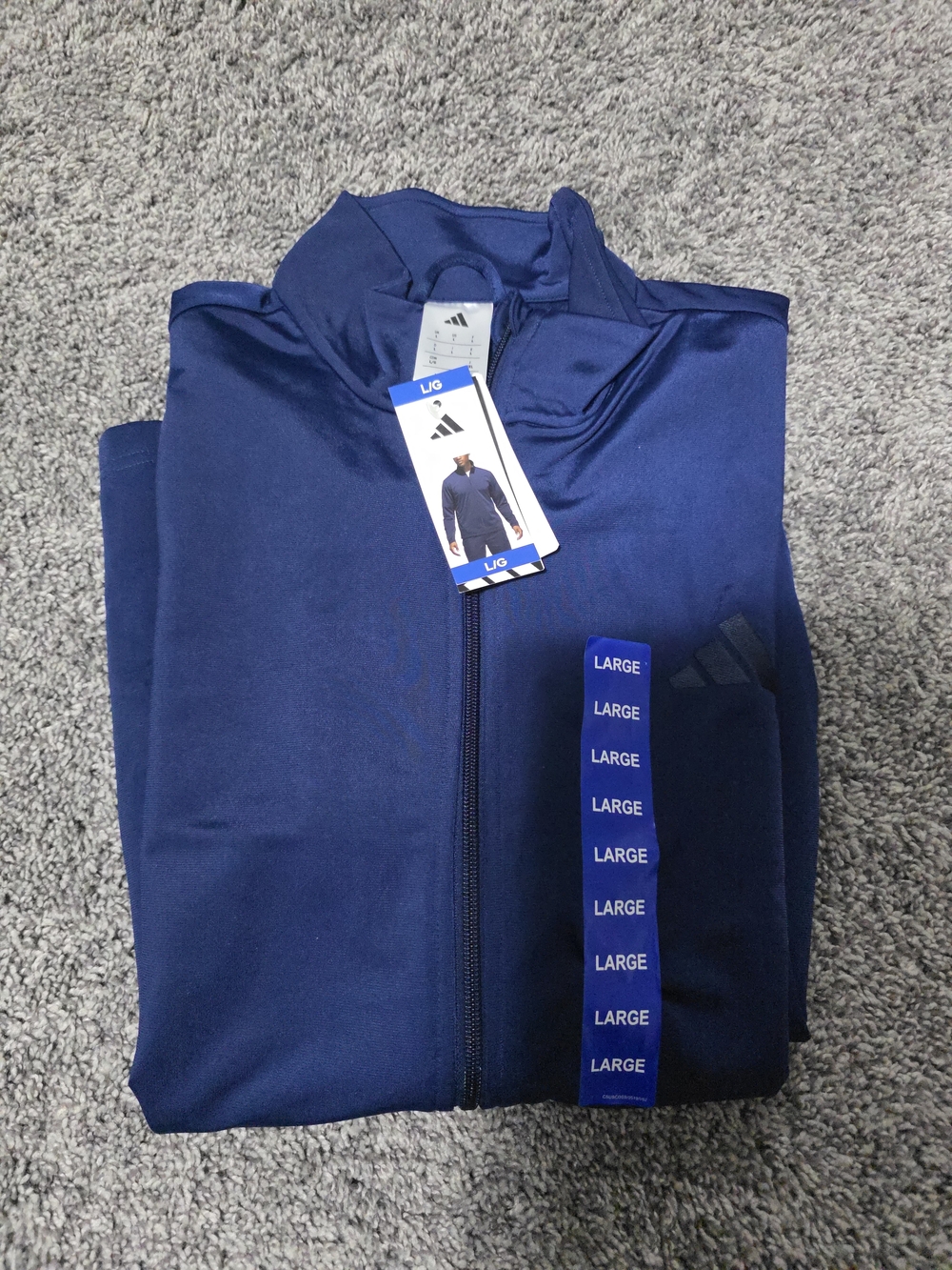 adidas Men's Navy Blue Full-Zip Jacket